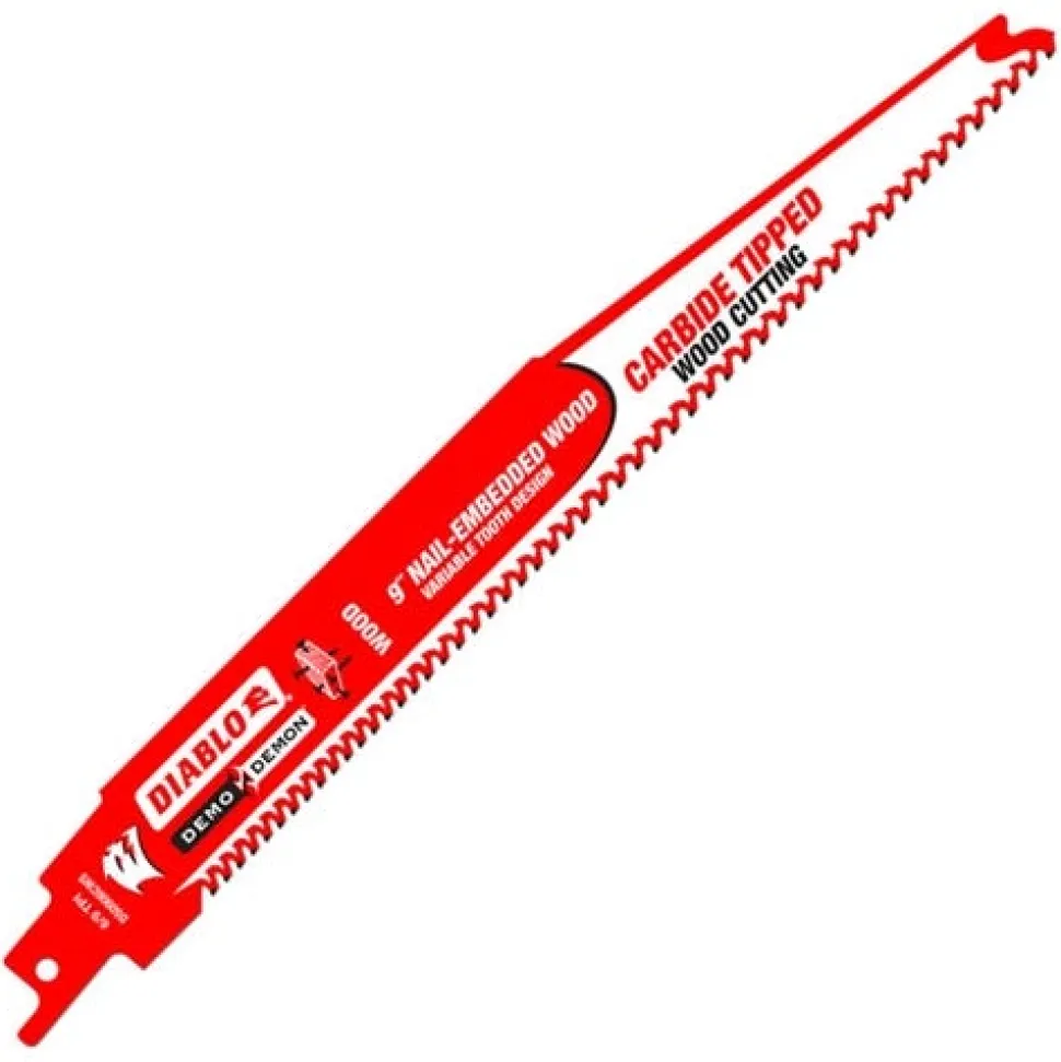 Freud Diablo 9" Demo Demon 6 TPI Carbide Reciprocating Saw Blade DS0906CWS