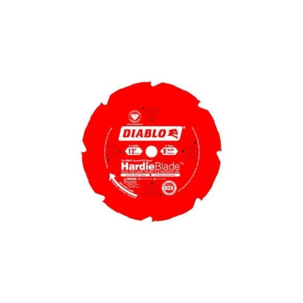 Freud Diablo 12" 8 Tooth (PCD) Fiber Cement HardieBlade D1208DH