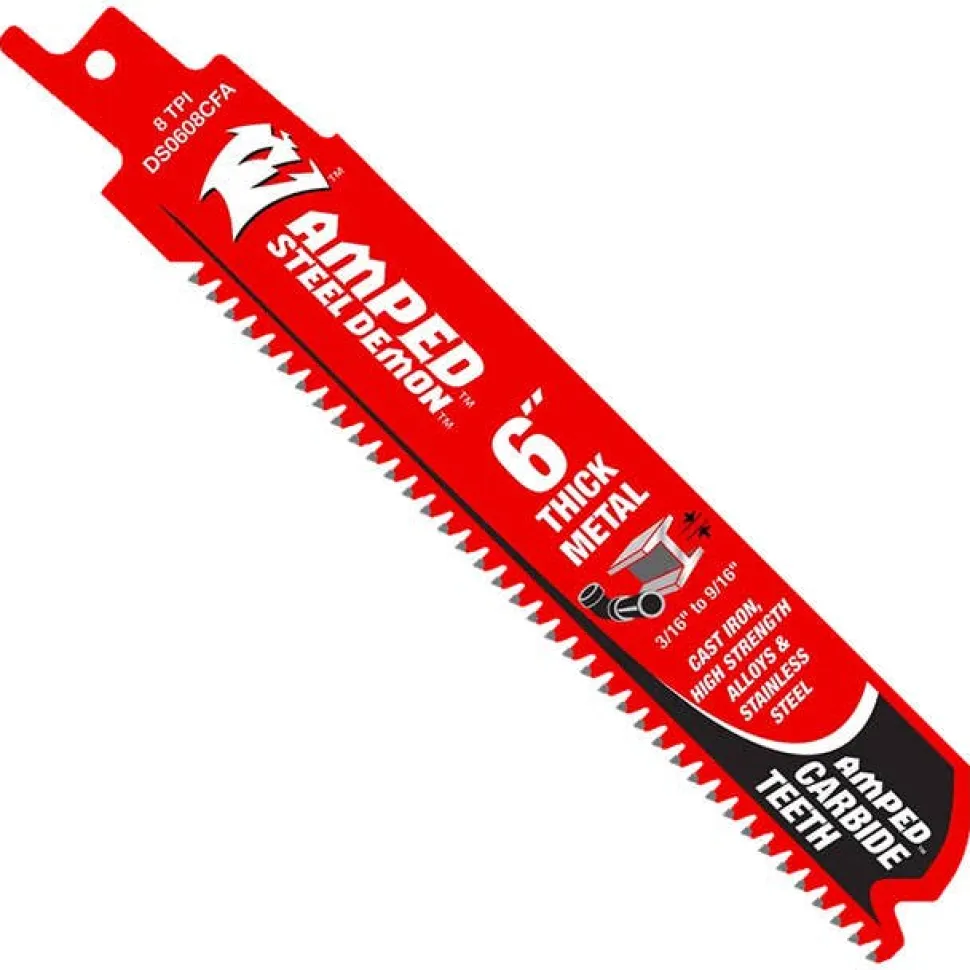 Freud Diablo 6" 8 TPI Steel Demon Amped Carbide Blades for Thick Metal Cutting DS0608CFA