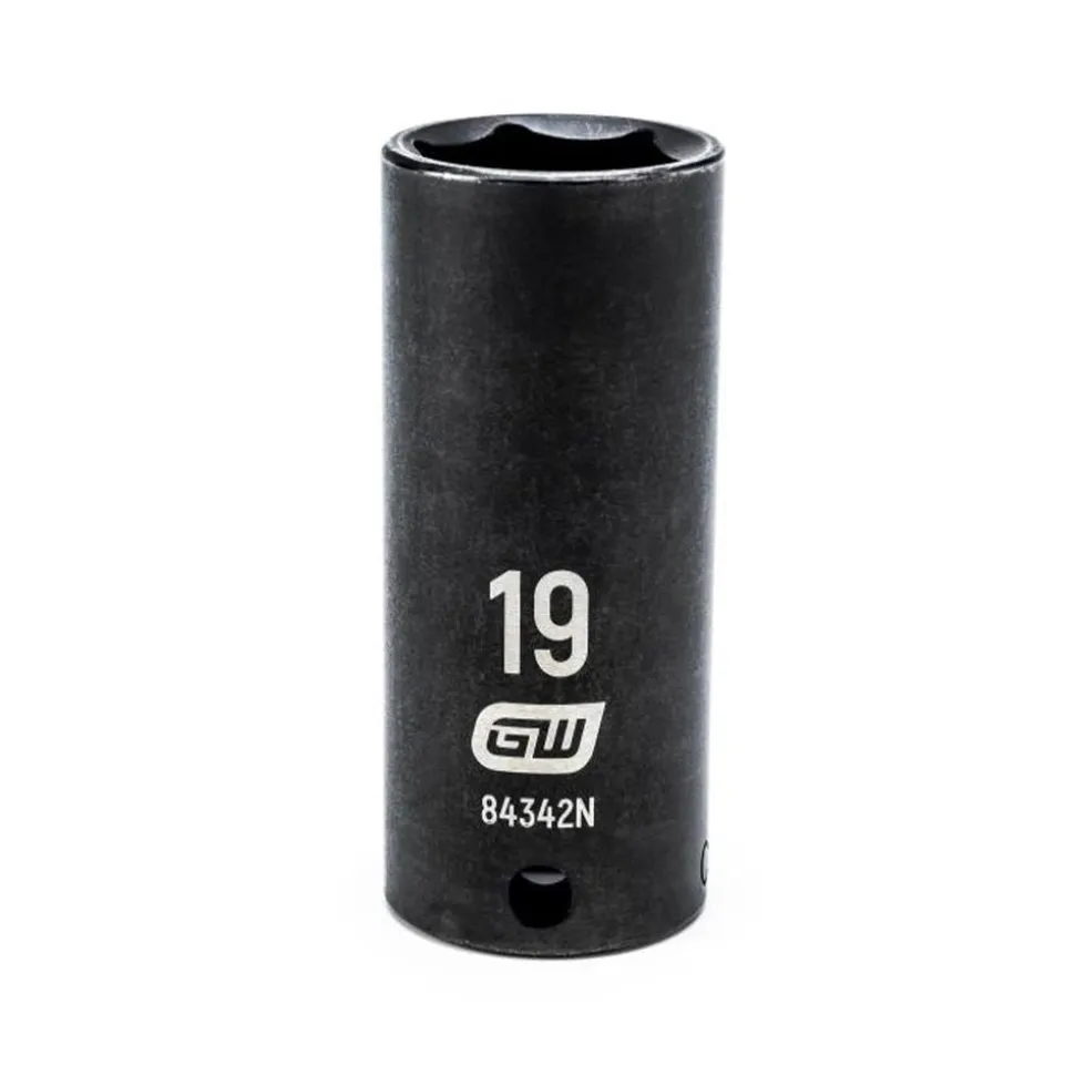 Gearwrench 3/8" Drive 6 Point Deep Impact Metric Socket 19mm 84342N