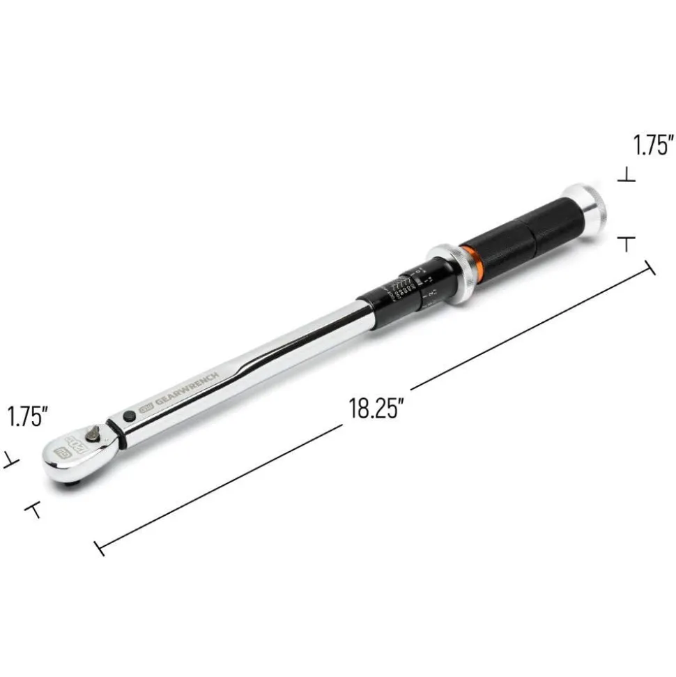 Gearwrench 3/8" Drive 120XP Micrometer Torque Wrench 10-100 ft/lbs. 85176