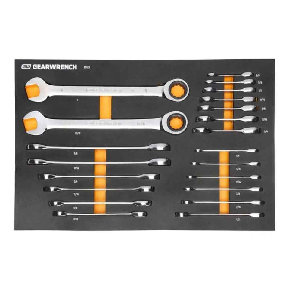 Gearwrench MEGAMOD Mobile Rolling Tool Case w/ Modular Ratcheting Wrench and Bits Sets GWMP100 & GWMSMBS01 & 86529 & 86526 & 86527
