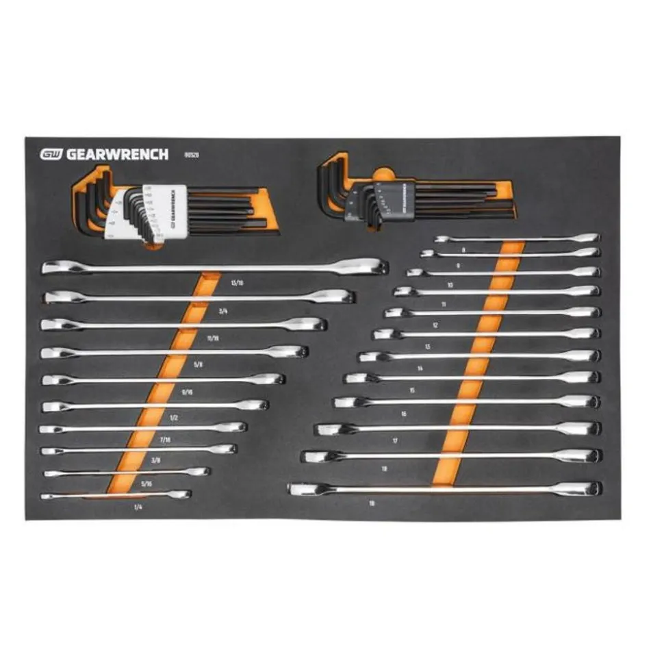 Gearwrench MEGAMOD Mobile Rolling Tool Case w/ Modular Master Mechanics Tool Sets GWMP100 & GWMSPLR01 & GWMSBBS02 & 86528 & 86529