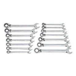 Gearwrench 14 Pice 72-Tooth 12 Point Reversible Ratcheting Combination SAE/Metric Wrench Set 85142