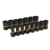 Gearwrench 15 Piece 1/4" & 3/8" Bolt Biter Impact Extraction Socket Set 84783
