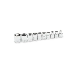 Gearwrench 10 Piece 1/4" Drive 6 Point Stubby Socket Set SAE 81395