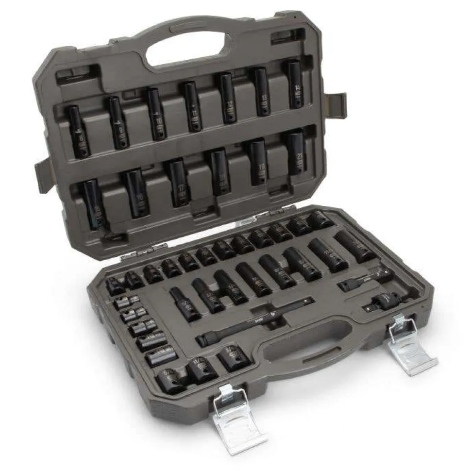 Gearwrench 44 Piece 3/8" Drive 6 Point Standard & Deep Impact SAE/Metric Socket Set 84916N