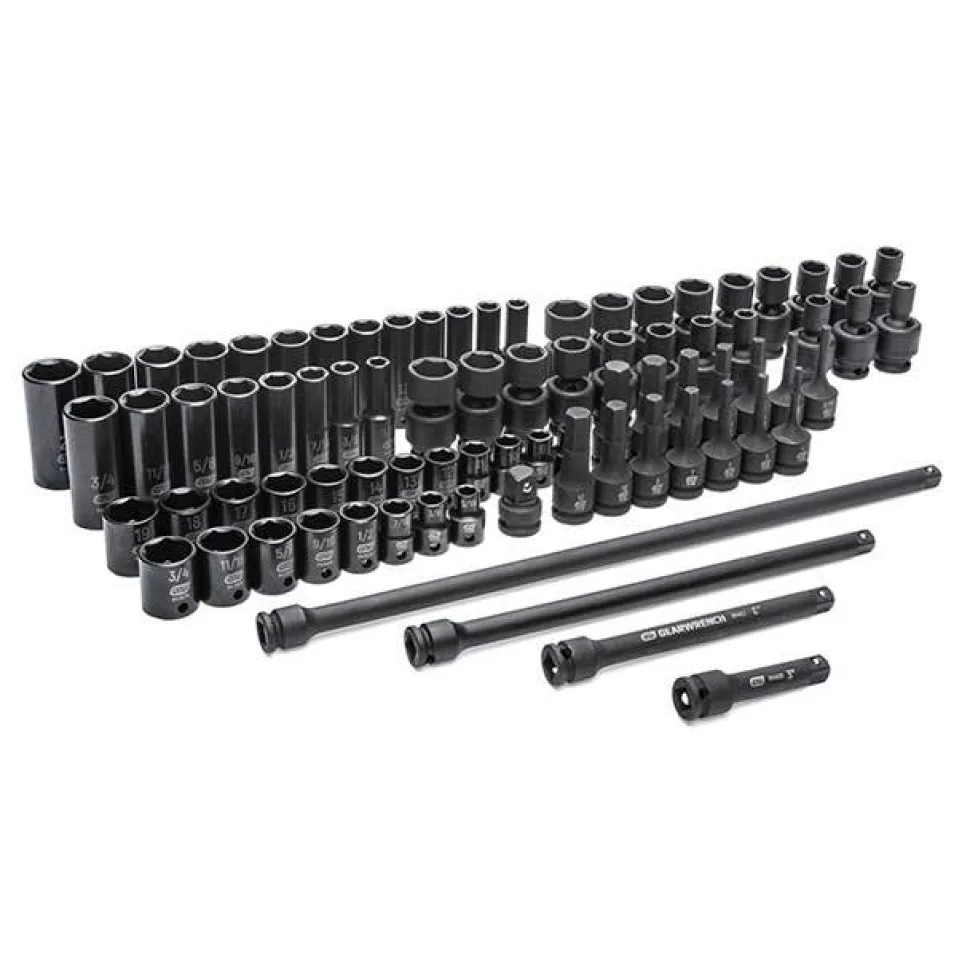 Gearwrench 80 Piece 3/8" Drive Standard & Deep SAE Mechanics Tool Set 89093