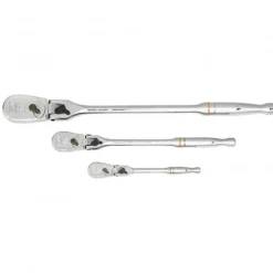 Gearwrench 1/4", 3/8" & 1/2" 3 Piece Drive 90-Tooth Locking Flex Head Teardrop Ratchet Set 81276T