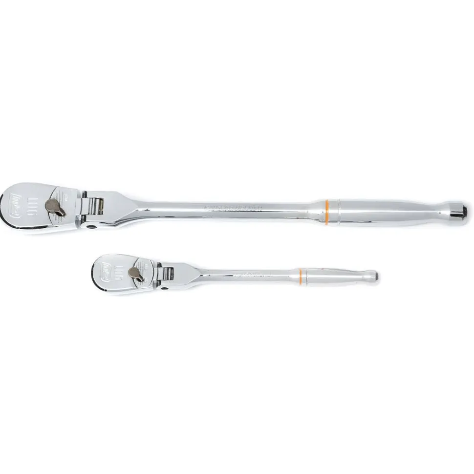 Gearwrench 2 Piece 1/4" & 3/8" Drive 90-Tooth Flex Head Teardrop Ratchet Set 81216T