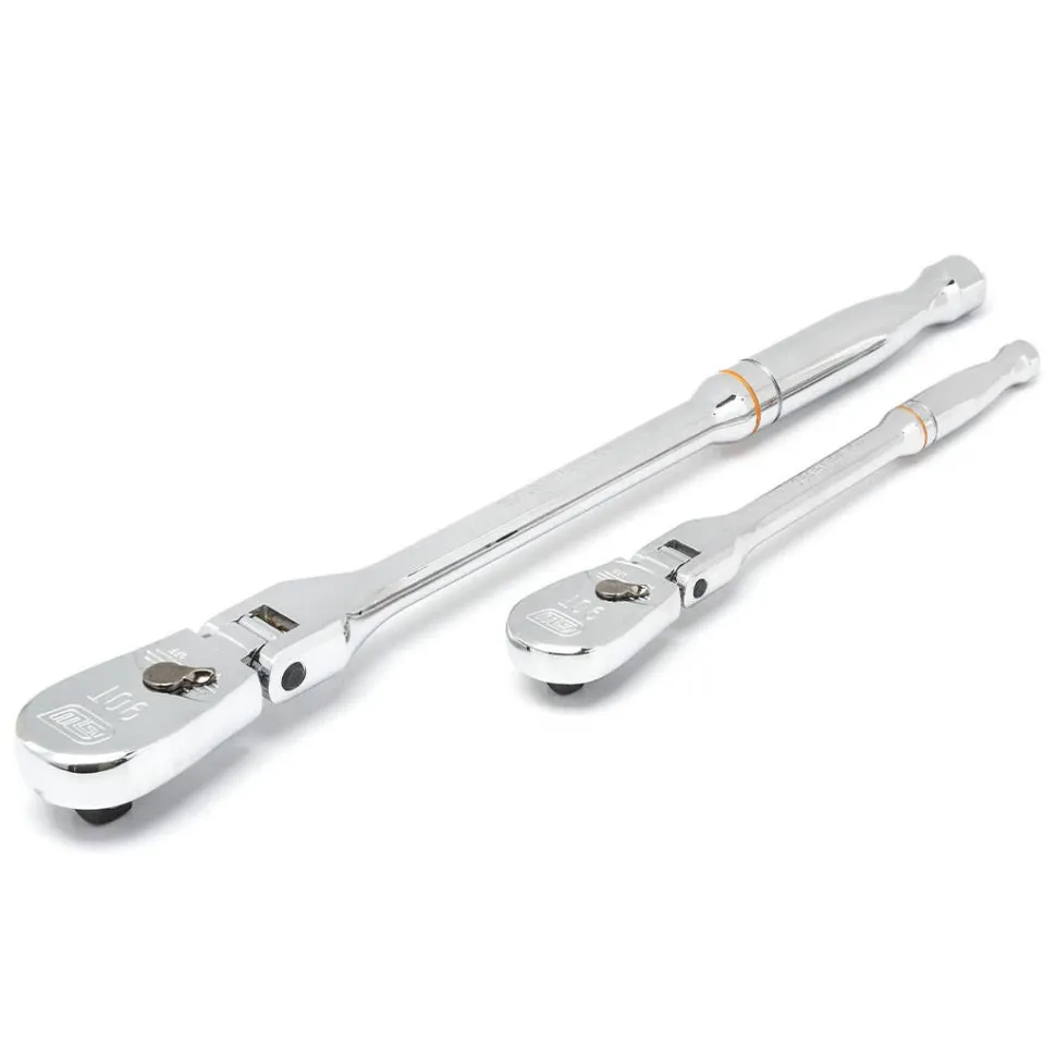 Gearwrench 2 Piece 1/4" & 3/8" Drive 90-Tooth Flex Head Teardrop Ratchet Set 81216T