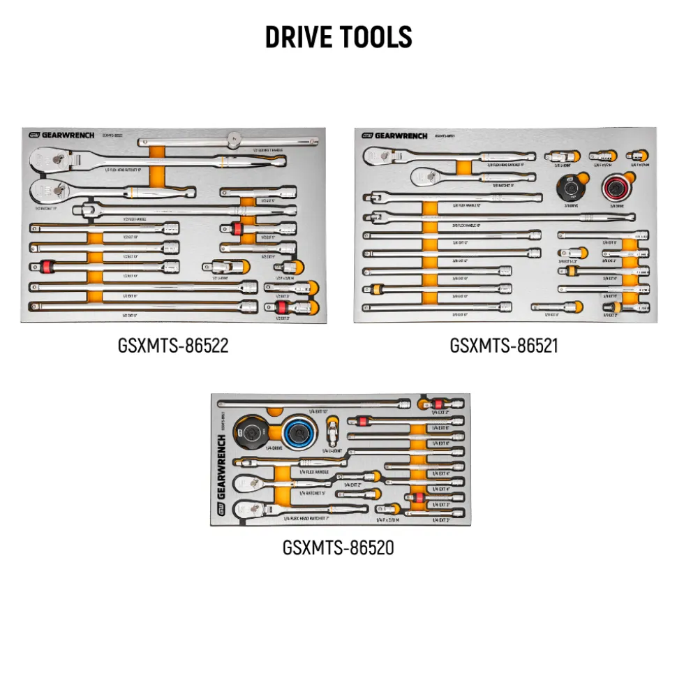 Gearwrench 873 Piece MEGAMOD Mechanics Tool Set w/ Premium Modular Foam Trays & Tool Storage MEGAMOD873
