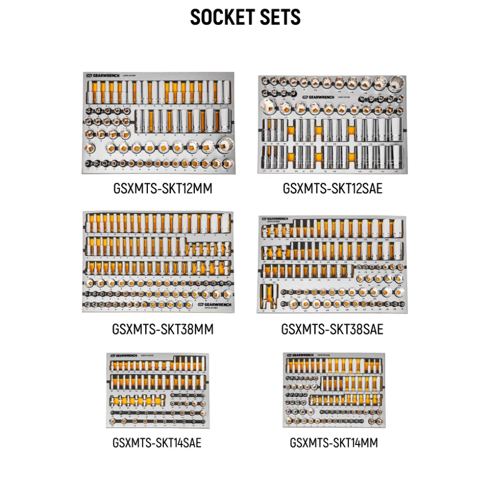 Gearwrench 873 Piece MEGAMOD Mechanics Tool Set w/ Premium Modular Foam Trays & Tool Storage MEGAMOD873