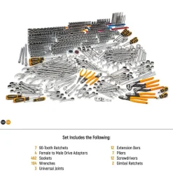 Gearwrench 614 Piece MEGAMOD Mechanics Hand Tool Set w/ Modular Foam Trays & Mobile Work Station MEGAMODMRO