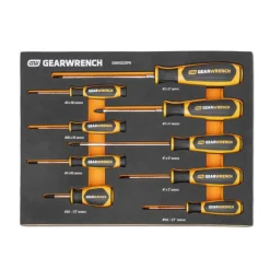 Gearwrench 9 Piece Phillips Dual Material Screwdriver Set w/ Foam Storage Tray GWMSSCRPH