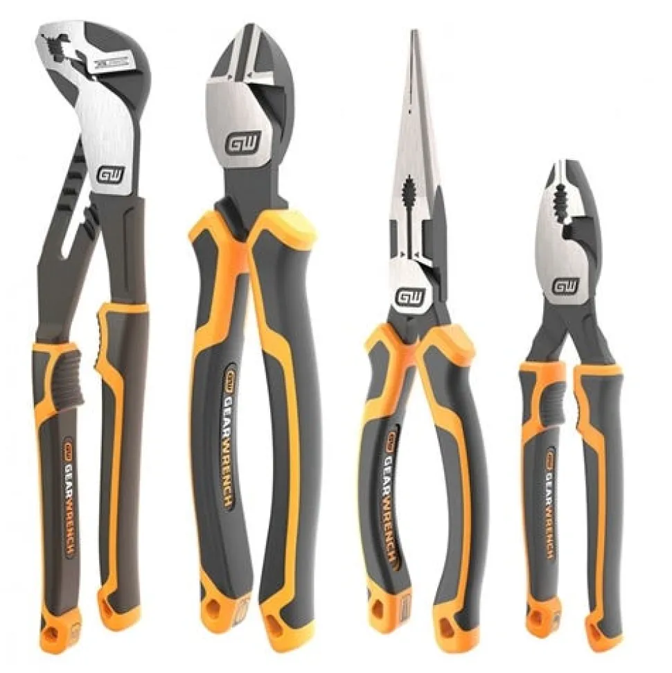 Gearwrench 4 Piece Pitbull Dual Material Mixed Plier Set 82203C