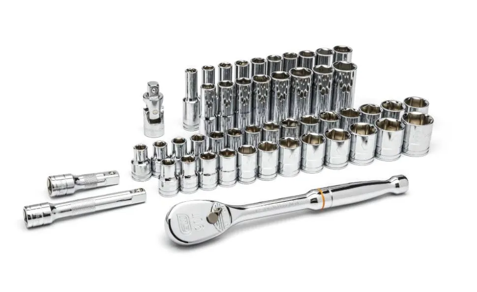 GearWrench 49 Piece 1/2" SAE Metric Socket Set 80700D