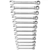 Gearwrench 12 Piece 72-Tooth Open End Metric Ratcheting Combination Wrench Set 85597
