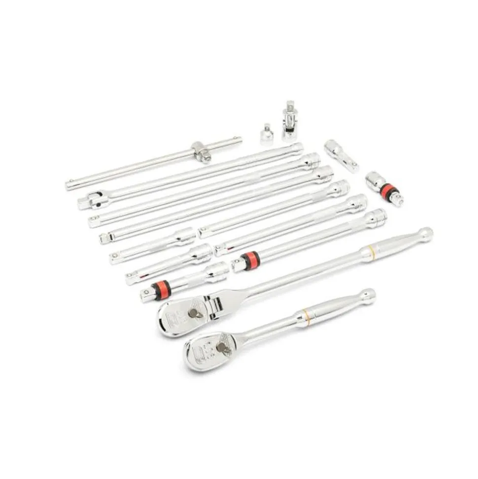 Gearwrench 17 Piece 1/2" 90-Tooth Ratchet & Drive Tool Set w/ Foam Storage Tray 86522