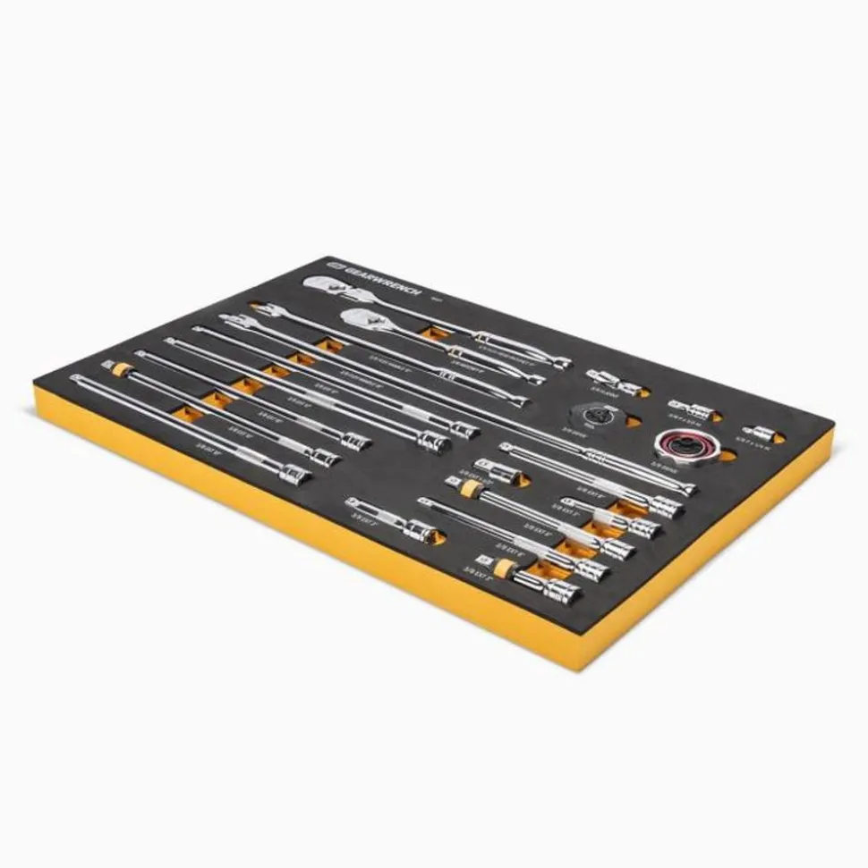 Gearwrench 21 Piece 3/8" 90-Tooth Ratchet & Drive Tool Set w/ Foam Storage Tray 86521
