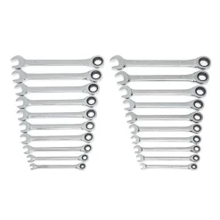 Gearwrench 20 Piece 72-Tooth SAE/Metric Ratcheting Combination Wrench Set 35720-06