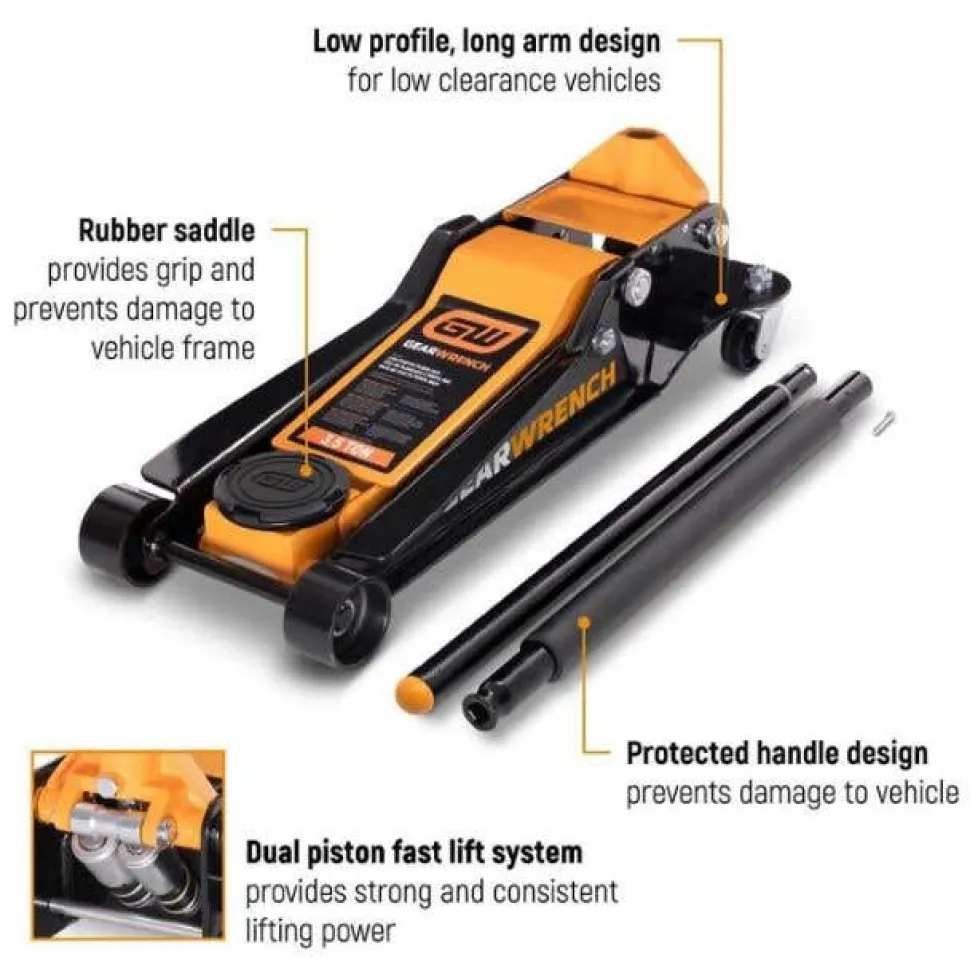 Gearwrench 3.5 Ton Low Profile Floor Jack GWLPFJ3T
