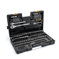 Gearwrench Tools 168 Piece 1/4" & 3/8" Drive 72-Tooth 6 Point Professional Tool Set GWPRO168