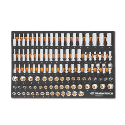 Gearwrench Tools 358 Piece MEGAMOD Metric Mechanics Tool Set in Modular Foam Trays with Rolling Cabinet MEGAMOD358