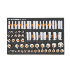 Gearwrench Tools 358 Piece MEGAMOD Metric Mechanics Tool Set in Modular Foam Trays with Rolling Cabinet MEGAMOD358