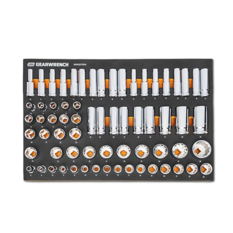 Gearwrench Tools 358 Piece MEGAMOD Metric Mechanics Tool Set in Modular Foam Trays with Rolling Cabinet MEGAMOD358