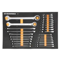 Gearwrench Tools 358 Piece MEGAMOD Metric Mechanics Tool Set in Modular Foam Trays with Rolling Cabinet MEGAMOD358