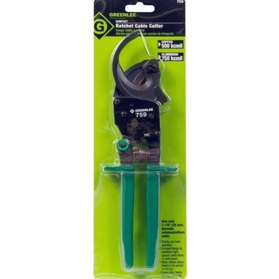 Greenlee 10-1/2" One Hand Ratchet Cable Cutters 759