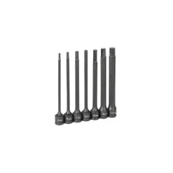 Grey Pneumatic 3/8" Drive 6" Length Metric Hex Driver Set 1267MH