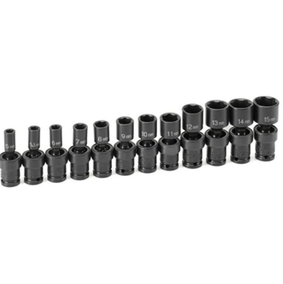 Grey Pneumatic 1/2" Drive Standard Length Impact Set (Metric) 1326M