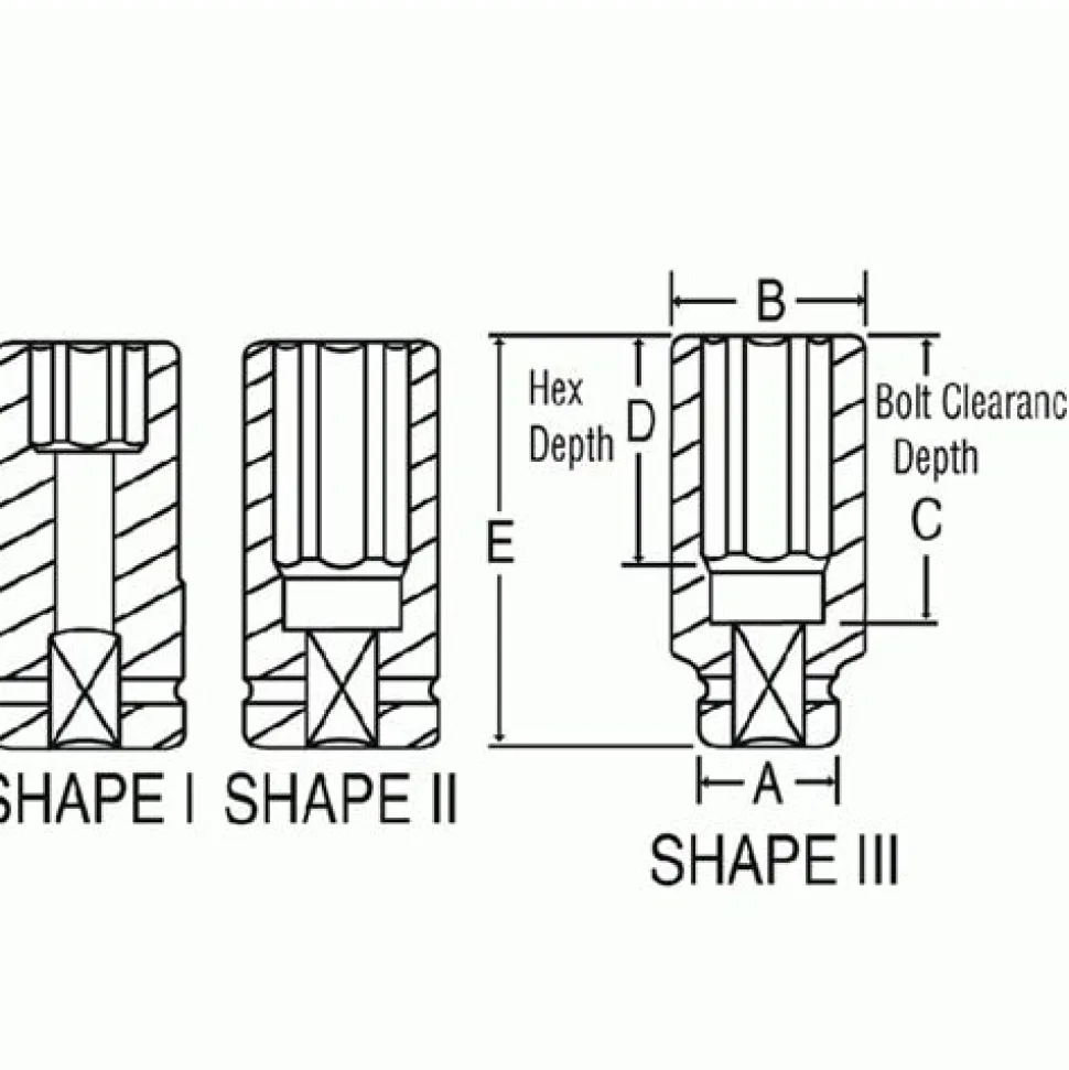 Grey Pneumatic 1" Drive x 2-3/8" Deep Length Impact 4076D