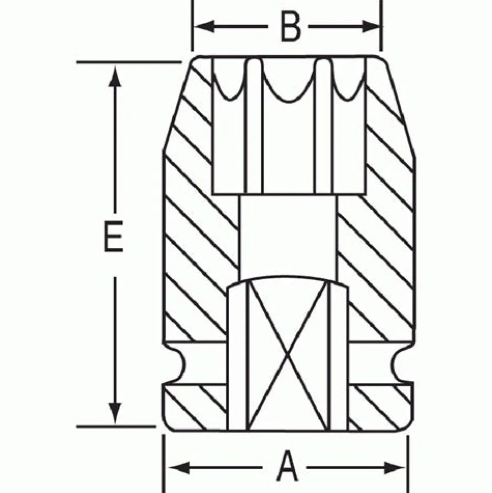 Grey Pneumatic 3/8" Drive x E10 Star Standard Impact Socket 1110ET