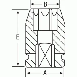 Grey Pneumatic 3/8" Drive x E8 Star Standard Impact Socket 1108ET