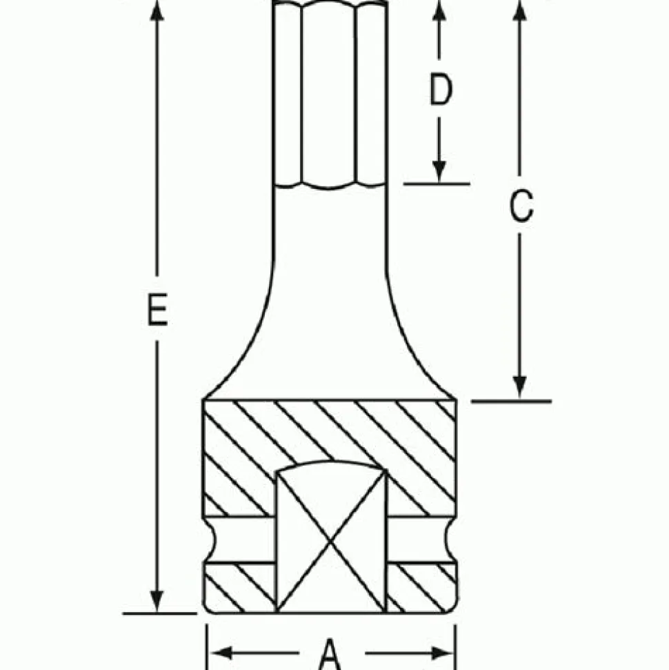 Grey Pneumatic 1/2" Drive x 5/16" 6" Length 29106F