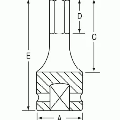 Grey Pneumatic 1/4" Drive x 6mm Hex Standard Length Impact Socket (Metric) 9906M