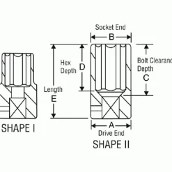 Grey Pneumatic 3/8 Drive x 9mm Standard Length Impact 1009M
