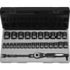 Grey Pneumatic 29 Piece 1/2" Drive Metric 6 Point Standard Duo-Socket Set 82629M