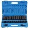 Grey Pneumatic 26 Piece 1/2 Drive Standard and Deep Length Impact Set (SAE) 1328RD