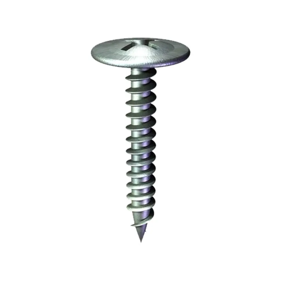 Grip Rite #8 x 1-1/4" Zinc Plated Pancake Head Modified Truss Sharp Point Screw (6000) MTD8114