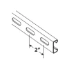 G-Strut Pre-Galvanized 14 Gauge 9/16" x 1-1/8" Oval Slotted, 20' Strut G134OS2