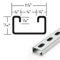 G-Strut Pre-Galvanized 14 Gauge 9/16