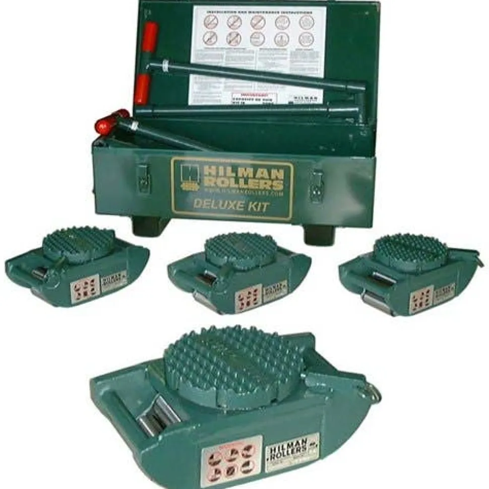 Hilman Rollers 30 Ton FT Deluxe Riggers Kit 4 Diamond Swivels KRS-30-SLD