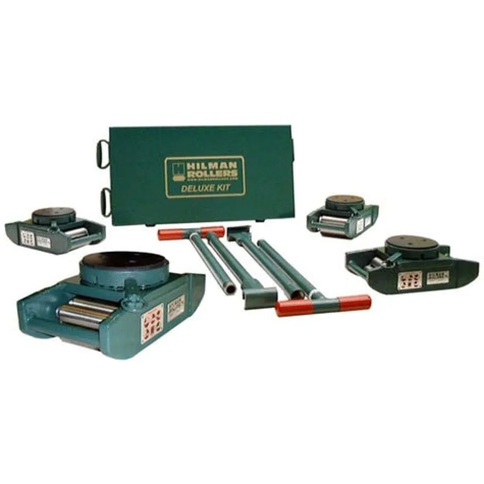 Hilman Rollers 60 Ton FT Deluxe Riggers Kit 4 Pad Swivels KRS-60-SLP