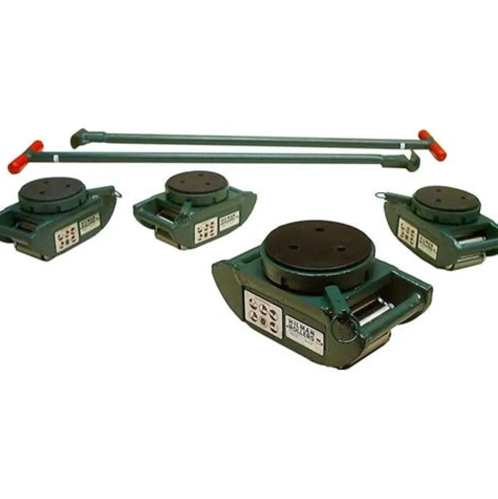 Hilman Rollers 40 Ton FT Riggers Kit 4 Pad Swivels RS-40-SLP
