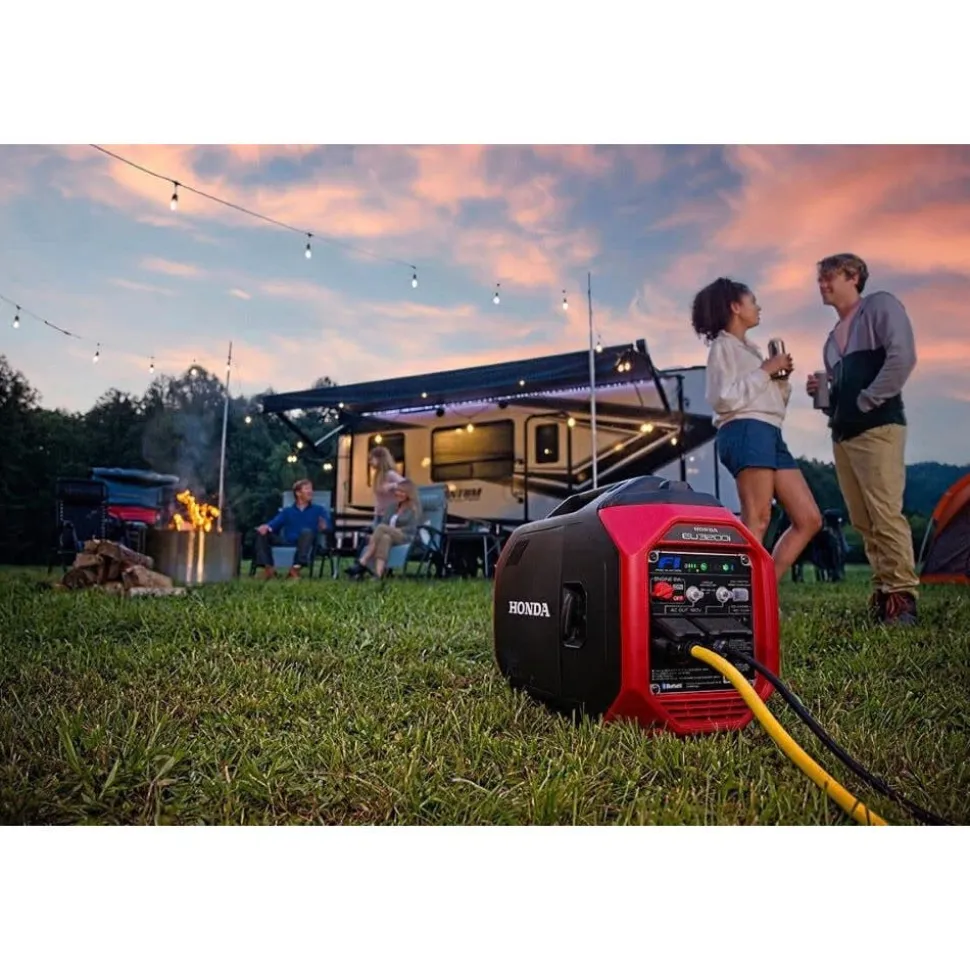 Honda Power Equipment 3,200 Watt Gas Powered 50-State Portable Inverter Generator with CO-Minder EU3200IAC2