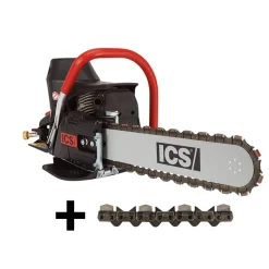 ICS Concrete Chain Saw 680ES 12" Gas Power w/ (2x) TwinMax Chain Kit 576154 & 584290